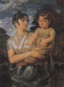 Philipp Otto Runge The Artist-s Wife and their Young Son oil painting picture wholesale